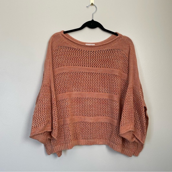 Universal Thread Sweaters - Universal Thread | Orange Crew Neck Knit Sweater | One Size